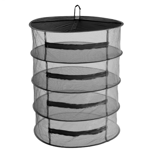 Generisch Tockennetz Kräuter, 45/60Cm Pflanzentrockenregal, 4 Schichten Trockenrock Maschen Hängen, Faltbar Kräuter Trocknungsnetz Für Pflanze, Fleisch, Blumen von Generisch