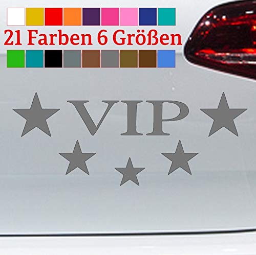 Generisch VIP Sterne Sticker Aufkleber Promi Star 5 Sterne Very Important Person VUP JDM in 6 Größen und 21 Farben von Generisch