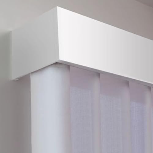 Generisch Verdunkelungsvorhangschiene, langlebige Deckenhalterung aus Aluminiumlegierung, eleganter Vorhangvolant für die Wohnzimmerdekoration, 1,3 m (4,2 Fuß), weißes Finish von Generisch