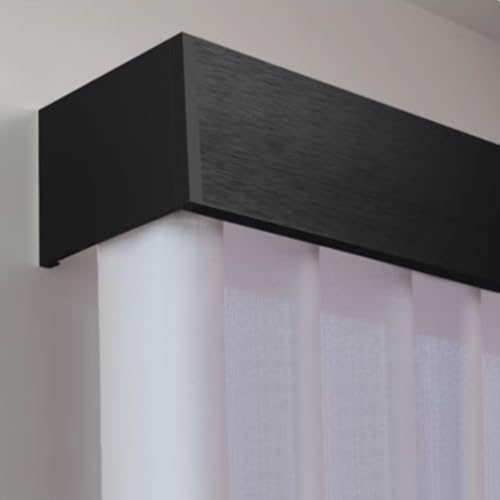 Generisch Verdunkelungsvorhangschienenkasten - Robuste Deckenhalterung aus Aluminiumlegierung für die Wohnzimmerdekoration - 1,3 m (4,2 Fuß) zuverlässiger Vorhangvolant - Elegantes schwarzes Design von Generisch