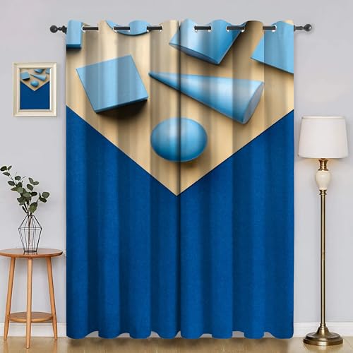 Generisch Verdunklungsvorhänge Grafik, Vorhang Blickdicht Blau Vorhänge mit öSen 2er Set für Schlafzimmer Kinderzimmer, Deko Gardinen Wohnzimmer - B140 x H200 cm aA4061 Generisch Verdunklungsvorhänge Grafik, Vorhang Blickdicht Blau Vorhänge mit öSen 2er Set für Schlafzimmer Kinderzimmer, Deko Gardinen Wohnzimmer - B140 x H200 cm aA4061 von Generisch