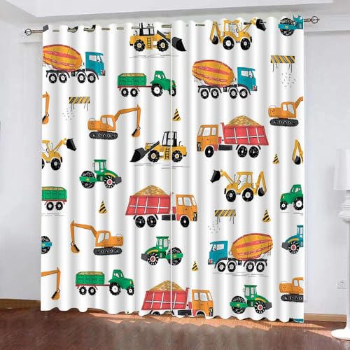 Generisch Verdunklungsvorhänge Kinderzimmer Mädchen Jungen,Kinder Vorhang Blickdicht Baufahrzeuge 2 Stück Mit Ösen,Vorhang Verdunkelung Thermo Schlafzimmer,Auto Traktor Bagger Gardinen,200X160Cm,A17 Generisch Verdunklungsvorhänge Kinderzimmer Mädchen Jungen,Kinder Vorhang Blickdicht Baufahrzeuge 2 Stück Mit Ösen,Vorhang Verdunkelung Thermo Schlafzimmer,Auto Traktor Bagger Gardinen,200X160Cm,A17 von Generisch