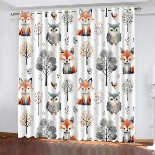 Generisch Verdunklungsvorhänge Kinderzimmer Mädchen Jungen,Kinder Vorhang Blickdicht Waldtiere 2 Stück Mit Ösen,Vorhang Verdunkelung Thermo Schlafzimmer,Kurz Fuchs Gardinen,200X160Cm,A8 Generisch Verdunklungsvorhänge Kinderzimmer Mädchen Jungen,Kinder Vorhang Blickdicht Waldtiere 2 Stück Mit Ösen,Vorhang Verdunkelung Thermo Schlafzimmer,Kurz Fuchs Gardinen,200X160Cm,A8 von Generisch