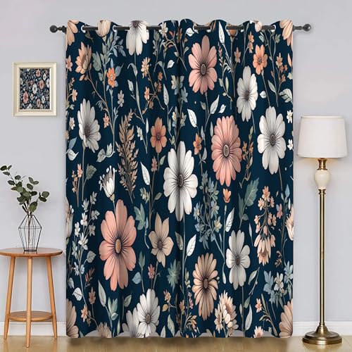 Generisch Verdunklungsvorhänge Pflanzen, Vorhang Blickdicht Kleine Blumen Vorhänge mit öSen 2er Set für Schlafzimmer Kinderzimmer, Deko Gardinen Wohnzimmer - B140 x H175 cm aA4140 Generisch Verdunklungsvorhänge Pflanzen, Vorhang Blickdicht Kleine Blumen Vorhänge mit öSen 2er Set für Schlafzimmer Kinderzimmer, Deko Gardinen Wohnzimmer - B140 x H175 cm aA4140 von Generisch