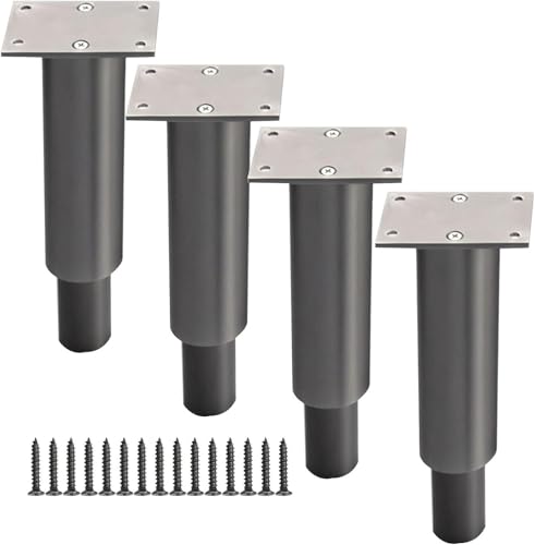Generisch Verstellbare Möbelbeine aus Metall, Aluminium-Couchtischbeine/Sofabeine/TV-Schrankbeine, 4-teilig, 1000 lbs(A,28CM) von Generisch