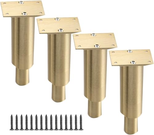 Generisch Verstellbare Möbelbeine aus Metall, Aluminium-Couchtischbeine/Sofabeine/TV-Schrankbeine, 4-teilig, 1000 lbs(B,16CM) von Generisch