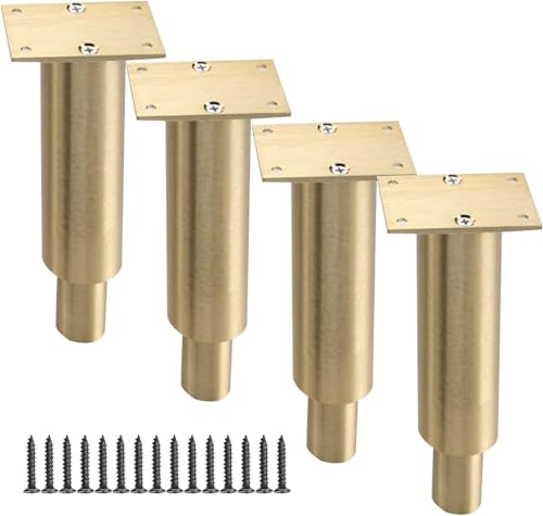 Generisch Verstellbare Möbelbeine aus Metall, Aluminium-Couchtischbeine/Sofabeine/TV-Schrankbeine, 4-teilig, 1000 lbs(B,28CM) von Generisch