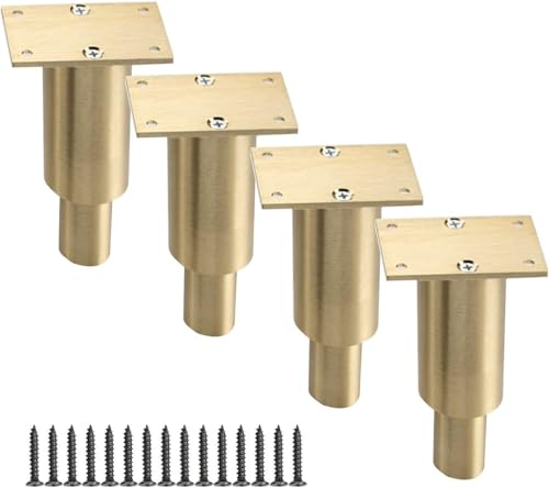 Generisch Verstellbare Möbelbeine aus Metall, Aluminium-Couchtischbeine/Sofabeine/TV-Schrankbeine, 4-teilig, 1000 lbs(B,8CM) von Generisch