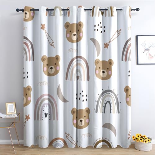 Generisch Vorhänge Bär - Kinder Süße Regenbogen Fenster Gardinen mit Ösen, Vorhang Blickdicht Verdunklungsvorhänge Thermovorhang für Wohnzimmer Schlafzimmer Deko 2er Set, H 245 x B 140 cm U-#152 Generisch Vorhänge Bär - Kinder Süße Regenbogen Fenster Gardinen mit Ösen, Vorhang Blickdicht Verdunklungsvorhänge Thermovorhang für Wohnzimmer Schlafzimmer Deko 2er Set, H 245 x B 140 cm U-#152 von Generisch