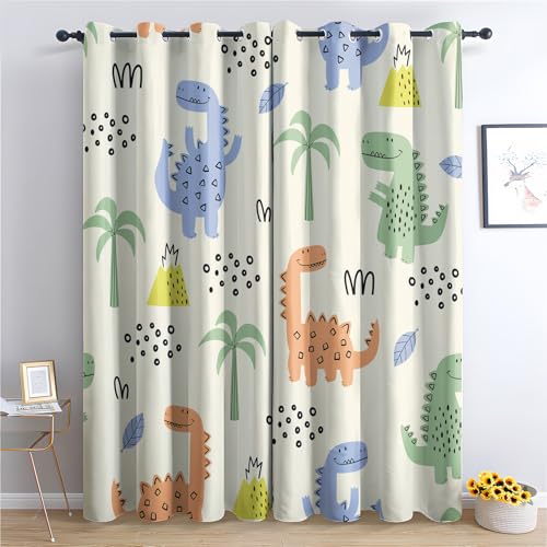 Generisch Vorhänge Dinosaurier - Kinder Cartoon Dino Fenster Gardinen mit Ösen, Vorhang Blickdicht Verdunklungsvorhänge Thermovorhang für Wohnzimmer Schlafzimmer Deko 2er Set, H 166 x B 75 cm U-#126 Generisch Vorhänge Dinosaurier - Kinder Cartoon Dino Fenster Gardinen mit Ösen, Vorhang Blickdicht Verdunklungsvorhänge Thermovorhang für Wohnzimmer Schlafzimmer Deko 2er Set, H 166 x B 75 cm U-#126 von Generisch