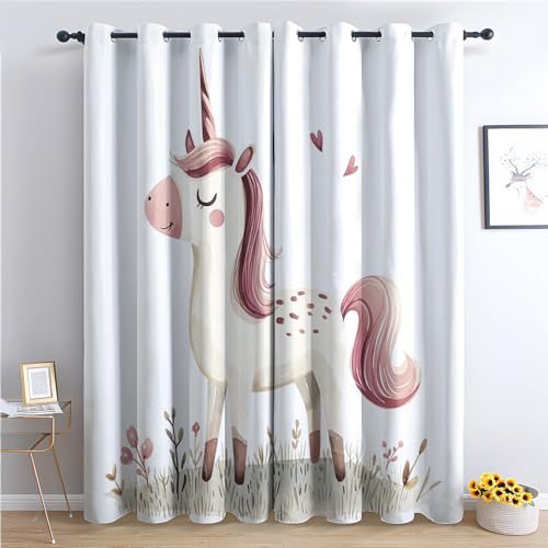 Generisch Vorhänge Einhorn - Mädchen Süße Cartoon Fenster Gardinen mit Ösen, Vorhang Blickdicht Verdunklungsvorhänge Thermovorhang für Wohnzimmer Schlafzimmer Deko 2er Set, H 160 x B 140 cm P-#235 Generisch Vorhänge Einhorn - Mädchen Süße Cartoon Fenster Gardinen mit Ösen, Vorhang Blickdicht Verdunklungsvorhänge Thermovorhang für Wohnzimmer Schlafzimmer Deko 2er Set, H 160 x B 140 cm P-#235 von Generisch