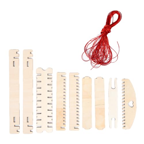 Generisch Webmaschine Set, Langlebiges Garn-Set Mit Webrahmen, Interaktives Lernspielzeug Aus Holz Für Kreatives Handarbeiten Wie Häkeln & Stricken Für Kinder & Erwachsene von Generisch