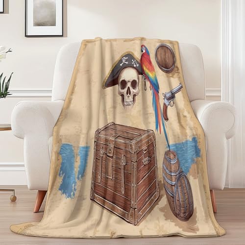Generisch Weiche Kuscheldecke 150 x 200 cm fürs Kinderbett, Cartoon Totenkopf Schatz Thema Kuscheldecke Leichter Plüschstoff für Sofa Couch Schlafzimmer Wohnzi - HellBraune Generisch Weiche Kuscheldecke 150 x 200 cm fürs Kinderbett, Cartoon Totenkopf Schatz Thema Kuscheldecke Leichter Plüschstoff für Sofa Couch Schlafzimmer Wohnzi - HellBraune von Generisch