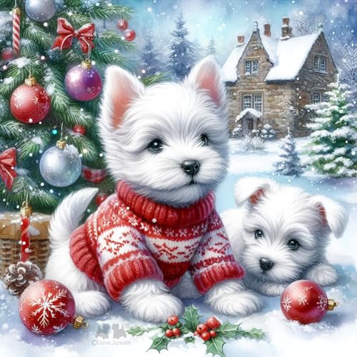 Generisch Weihnachten Westie Diamond Painting Set für Erwachsene,5D Tier Diamant Malerei Kits,Malen nach Zahlen,Winter Diamant Painting Bilder Round Full Kits Complete Diamant Kunst Kits 30x30cm Generisch Weihnachten Westie Diamond Painting Set für Erwachsene,5D Tier Diamant Malerei Kits,Malen nach Zahlen,Winter Diamant Painting Bilder Round Full Kits Complete Diamant Kunst Kits 30x30cm von Generisch