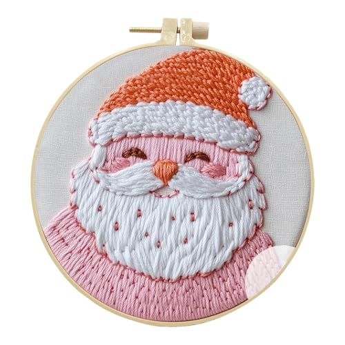 Generisch Weihnachts-Stickset,Stickset Weihnachten - Stickmuster-Nähornament für Erwachsene und Kinder,Stick-Übungsset, vielseitiges Nadelspitzen-Reifen-Set für Büros und Wohnzimmer Generisch Weihnachts-Stickset,Stickset Weihnachten - Stickmuster-Nähornament für Erwachsene und Kinder,Stick-Übungsset, vielseitiges Nadelspitzen-Reifen-Set für Büros und Wohnzimmer von Generisch