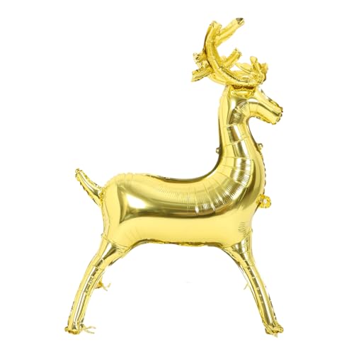 Generisch Weihnachtsdeko Rentier Große Stabile Folienballon Dekoration für Partys für Festliche Anlässe Metallic und Farbenfroh Weihnachten von Generisch