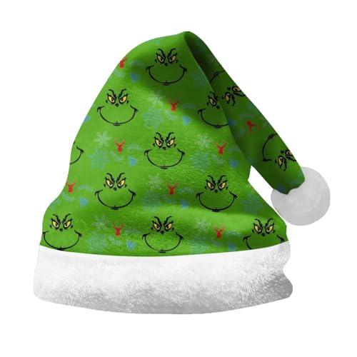 Generisch Weihnachtsmütze unisex Größe Nikolausmütze Weihnachtsbaum Hut Weihnachtsmann Mütze für Weihnachten Weihnachtsfeier Erwachsene & Kinde von Generisch