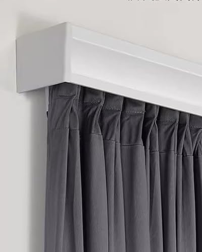 Generisch Weiße Deckenvorhangschiene - 3-in-1-Dekorative Stangenabdeckung für Wohnzimmer, Schlafzimmer und Badezimmer - Doppelschienen-Raumteiler - 1 m/3,3 Fuß Deckenmontagelösung Generisch Weiße Deckenvorhangschiene - 3-in-1-Dekorative Stangenabdeckung für Wohnzimmer, Schlafzimmer und Badezimmer - Doppelschienen-Raumteiler - 1 m/3,3 Fuß Deckenmontagelösung von Generisch