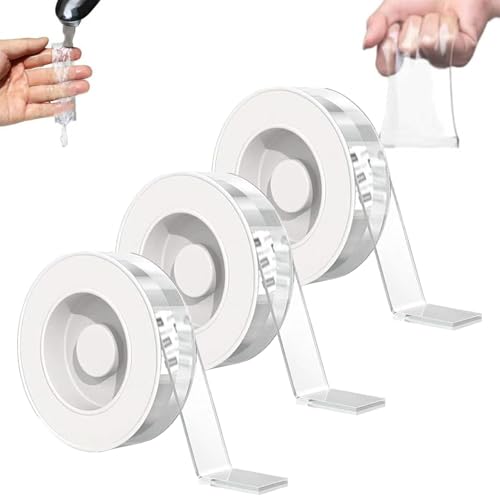 Generisch Whateveri Tape - Extra Großes Doppelseitiges Klebeband, Klare Und Widerstandsfähige Klebebänder, Stärker Als Nägel, Seitliche Klebebänder Heavy Duty, Mehrzweckmontage (3PCS,197in/5m) von Generisch