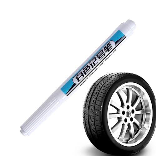Generisch White Paint Marker, Weatherproof Quick-Drying Marker Pen, Multipurpose Automotive Marking Pencil, for Car, Furniture, Industry, Commercial Use von Generisch
