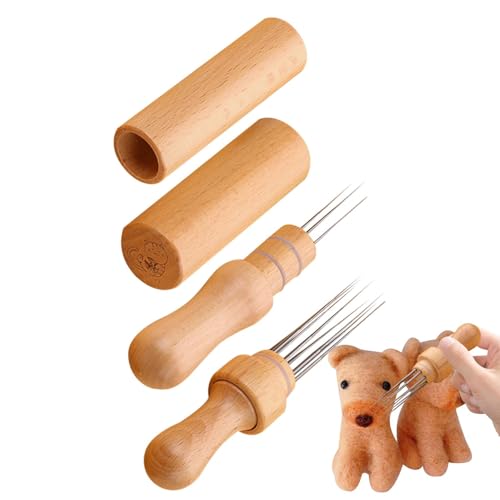 Generisch Wollfilzset, Filznadeln,Werkzeuge mit Holzgriff und Filznadeln - 2X Filzwerkzeuge mit Massivholzgriff, handgefertigte Wollfilznadeln Werkzeuge für Anfänger und Enthusiasten Generisch Wollfilzset, Filznadeln,Werkzeuge mit Holzgriff und Filznadeln - 2X Filzwerkzeuge mit Massivholzgriff, handgefertigte Wollfilznadeln Werkzeuge für Anfänger und Enthusiasten von Generisch