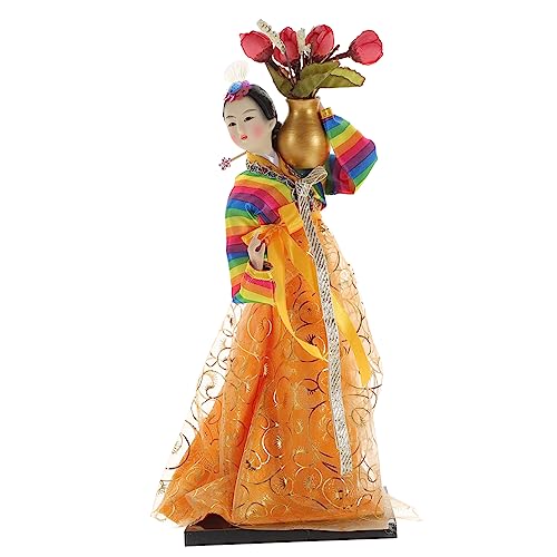 Generisch handgefertigte Puppe Toys Ideas tischdeko esstisch wiedergeborene Puppe Figur Koreanisches Hanbok-Puppengeschenk traditionelle koreanische Hanbok-Puppe Yellow von Generisch