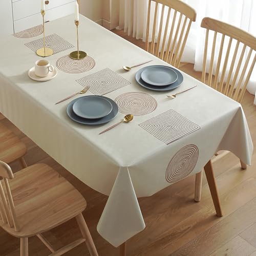Generisch wasserdichte PVC-Tischdecke, Wiederverwendbare Tischabdeckung Schutz Für Parteien Hochzeiten Küche Tischdekoration(100x160cm(39x63inch), A) von Generisch