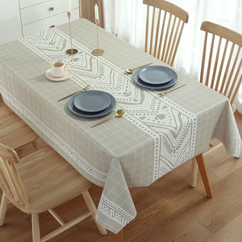 Generisch wasserdichte PVC-Tischdecke, Wiederverwendbare Tischabdeckung Schutz Für Parteien Hochzeiten Küche Tischdekoration(120x120cm(47x47inch), F) von Generisch