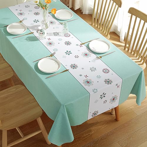 Generisch wasserdichte PVC-Tischdecke, Wiederverwendbare Tischabdeckung Schutz Für Parteien Hochzeiten Küche Tischdekoration(140x180cm(55x71inch), H) von Generisch