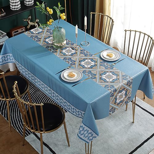 Generisch wasserdichte PVC-Tischdecke, Wiederverwendbare Tischabdeckung Schutz Für Parteien Hochzeiten Küche Tischdekoration(140x180cm(55x71inch), J) von Generisch