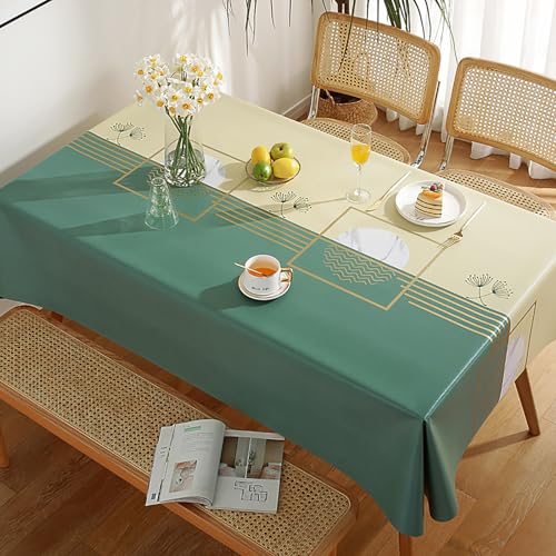 Generisch wasserdichte PVC-Tischdecke, Wiederverwendbare Tischabdeckung Schutz Für Parteien Hochzeiten Küche Tischdekoration(140x200cm(55x79inch), D) von Generisch