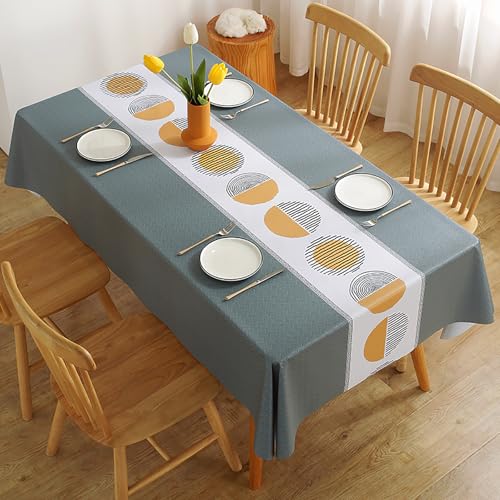 Generisch wasserdichte PVC-Tischdecke, Wiederverwendbare Tischabdeckung Schutz Für Parteien Hochzeiten Küche Tischdekoration(140x200cm(55x79inch), M) von Generisch