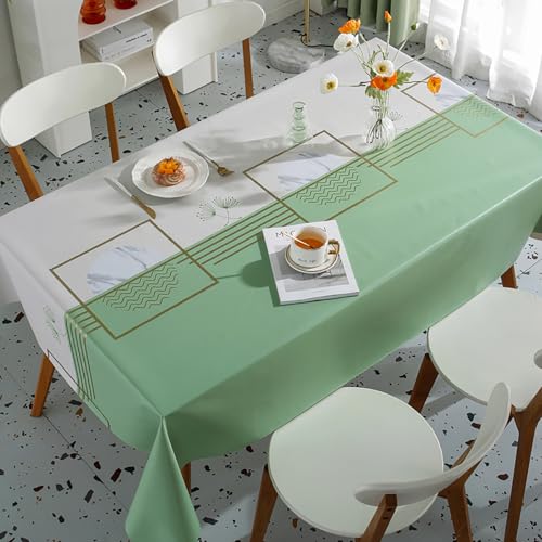 Generisch wasserdichte PVC-Tischdecke, Wiederverwendbare Tischabdeckung Schutz Für Parteien Hochzeiten Küche Tischdekoration(90x140cm(35x55inch), E) von Generisch