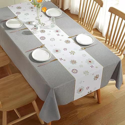 Generisch wasserdichte PVC-Tischdecke, Wiederverwendbare Tischabdeckung Schutz Für Parteien Hochzeiten Küche Tischdekoration(90x140cm(35x55inch), G) von Generisch
