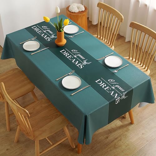 Generisch wasserdichte PVC-Tischdecke, Wiederverwendbare Tischabdeckung Schutz Für Parteien Hochzeiten Küche Tischdekoration(90x150cm(35x59inch), L) von Generisch