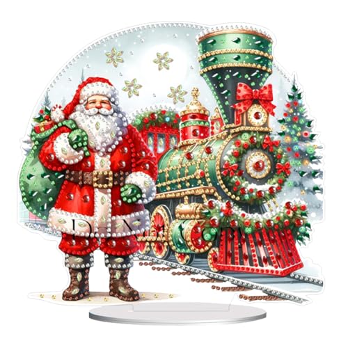 Generish DIY Diamond Painting Weihnachten Tisch Deko, 5D Diamant Painting Tischdeko, Diamant Malerei Stehend Kunst Set für Anfänger Hausgeschenk Deko Geschenke (Weihnachten) von Generisch