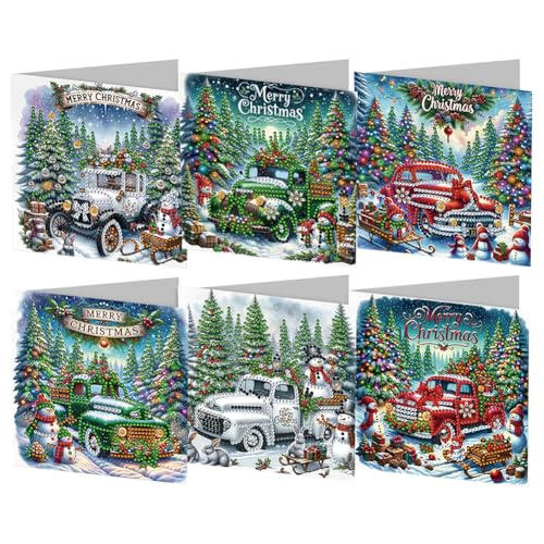 Generish Weihnachtskarten Set,Diamond Painting Weihnachtskarten,6er Set Grußkarten Weihnachten, Klappkarten Frohe Weihnachten mit Umschlägen,Merry Christmas Geschenk Weihnachtsgrüße Dankeschön Karte Generish Weihnachtskarten Set,Diamond Painting Weihnachtskarten,6er Set Grußkarten Weihnachten, Klappkarten Frohe Weihnachten mit Umschlägen,Merry Christmas Geschenk Weihnachtsgrüße Dankeschön Karte von Generisch