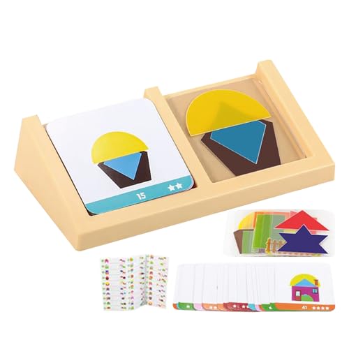 Geometrische Formen - Geometrische Matching -Blöcke für Kinder | Hölzerne Farbform Sortierbox Spiel | Früheres Lernspielzeug für kognitive Fähigkeiten aufbauen und Handaugenkoordination von Generisch
