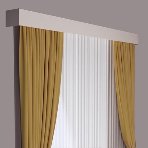 Geräuschloses Deckenvorhangschienensystem, robuste, leichtgängige Gleitschiene mit Riemenscheibe, dekorativer Volant im minimalistischen Design, perfekt für 140 cm große Fensterbehandlungen Geräuschloses Deckenvorhangschienensystem, robuste, leichtgängige Gleitschiene mit Riemenscheibe, dekorativer Volant im minimalistischen Design, perfekt für 140 cm große Fensterbehandlungen von Generisch