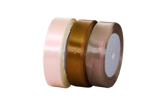 Geschenkband Cremefarben, Dunkelbraun, Hellbronze á 22 Meter von Generisch