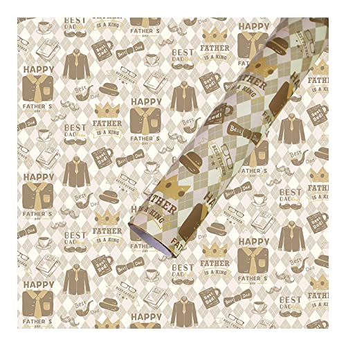 Geschenkpapier, 70 cm x 50 m Geschenkpapier Blumen Happy Birthday Schriftzug Polka Dots wendbares Geschenkpapier für Party, Dusche, Urlaub, Father's Day Feier Geschenkpapier, 70 cm x 50 m Geschenkpapier Blumen Happy Birthday Schriftzug Polka Dots wendbares Geschenkpapier für Party, Dusche, Urlaub, Father's Day Feier von Generisch