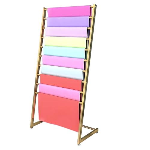 Geschenkpapier-Aufbewahrungsregal und Schalständer, freistehend, Decken- und Handtuchhalter, vielseitige Kleidung für Zuhause und Einzelhandel, Schwarz, 60 x 40 x 145 cm von Generisch
