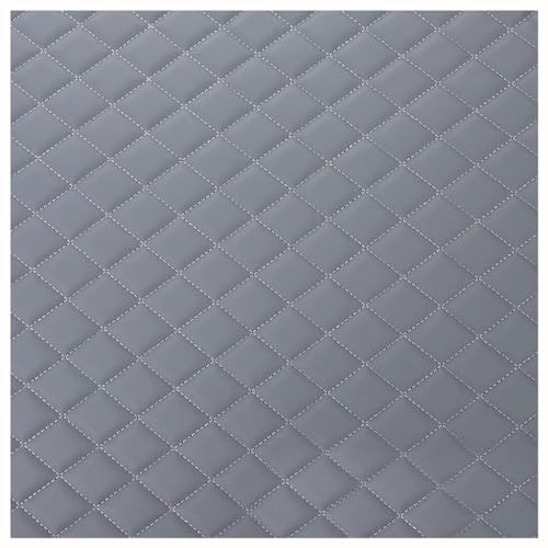 Gesteppter Polsterstoff aus Kunstleder für Fahrzeuginnenraum, Rautenstich-Design, 1,6 m breit, 8 m lang von Generisch