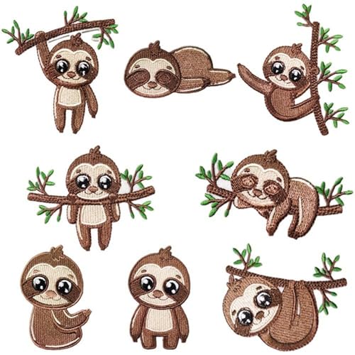 Gestickte Patches - Reparatur Stickerei Aufnäher - Bastelzubehör Form Niedlich 8 Teile Blätter für Mädchen Hut Kleidung Damen Rucksack Shirt Jeans Tragetaschen Jacken von Generisch
