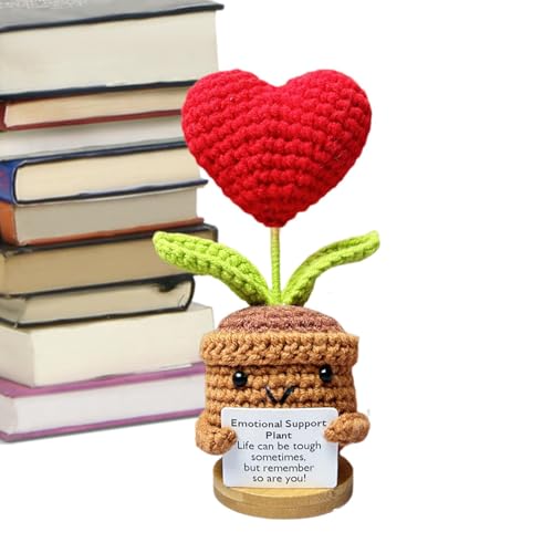 Gestrickte Puppe | Lustige Häkelblume – Kleine Topf-Strick-Schreibtisch-Dekorationen, niedliche Häkel-Sonnenblumen für Kinder und Erwachsene Gestrickte Puppe | Lustige Häkelblume – Kleine Topf-Strick-Schreibtisch-Dekorationen, niedliche Häkel-Sonnenblumen für Kinder und Erwachsene von Generisch