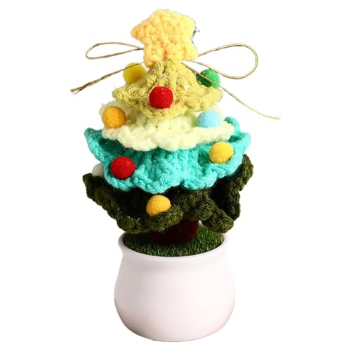 Gestrickte künstliche Blumen, kreative tragbare gestrickte Ornament Häkelblumen, festliche künstliche Blumen häkeln Weihnachtsbaum Ornamente für Familie Freunde Gestrickte künstliche Blumen, kreative tragbare gestrickte Ornament Häkelblumen, festliche künstliche Blumen häkeln Weihnachtsbaum Ornamente für Familie Freunde von Generisch