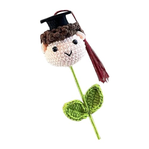Gestrickter Blumenstrauß zum Abschluss, Häkelblume für den Abschluss - Abschlusshut Häkelstrauß | Gehäkelter Blumenstrauß, Doktorhut Junge & Mädchen handgemachte Häkelpuppe, Abschlussdekorationen Gestrickter Blumenstrauß zum Abschluss, Häkelblume für den Abschluss - Abschlusshut Häkelstrauß | Gehäkelter Blumenstrauß, Doktorhut Junge & Mädchen handgemachte Häkelpuppe, Abschlussdekorationen von Generisch