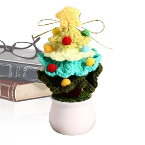 Gestrickter Weihnachtsbaum, Tragbare Häkelblumen, Handgemachte Häkel-Weihnachtsbaumschmuck für Weihnachten Geburtstag Neujahr Ostern Gestrickter Weihnachtsbaum, Tragbare Häkelblumen, Handgemachte Häkel-Weihnachtsbaumschmuck für Weihnachten Geburtstag Neujahr Ostern von Generisch