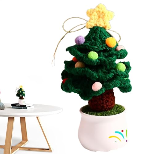 Gestrickter Weihnachtsbaum, tragbare Häkelblumen – festliche künstliche Blumen, gehäkelter Weihnachtsbaumschmuck für Familie und Freunde Gestrickter Weihnachtsbaum, tragbare Häkelblumen – festliche künstliche Blumen, gehäkelter Weihnachtsbaumschmuck für Familie und Freunde von Generisch