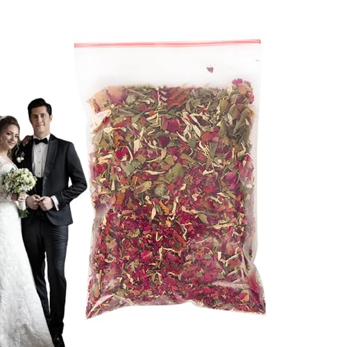 Getrocknete Blumen Konfetti | Getrocknetes Blütenkonfetti - 100g Deko Für Basteln Kerzengießen Badeseife Heiratsantrag Valentinstag Geburtstag von Generisch